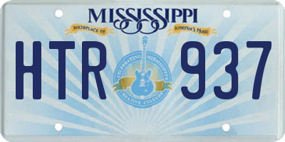 MS license plate HTR937