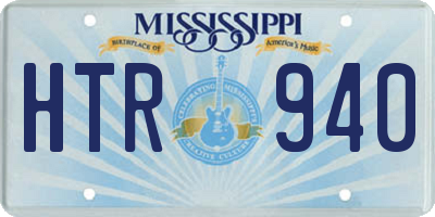 MS license plate HTR940