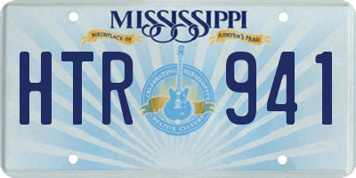 MS license plate HTR941