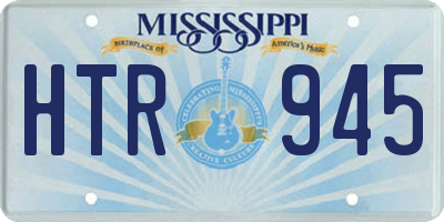 MS license plate HTR945