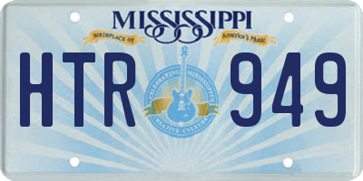 MS license plate HTR949