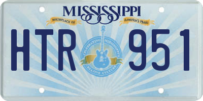 MS license plate HTR951