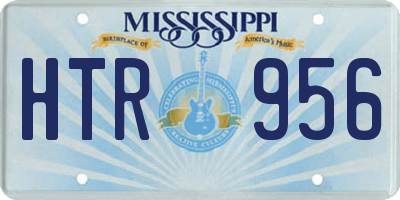 MS license plate HTR956