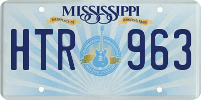 MS license plate HTR963