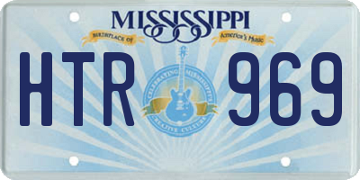 MS license plate HTR969