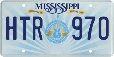 MS license plate HTR970