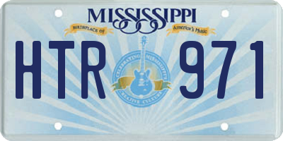 MS license plate HTR971