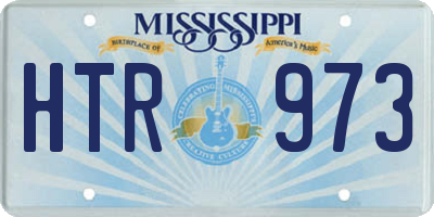 MS license plate HTR973