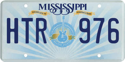 MS license plate HTR976