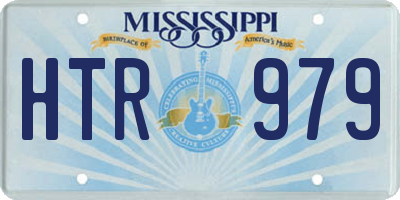MS license plate HTR979