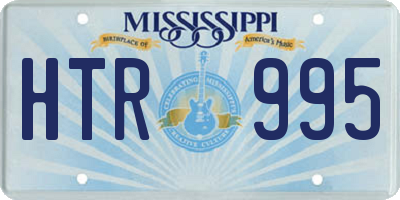 MS license plate HTR995