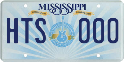 MS license plate HTS000