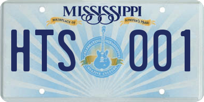 MS license plate HTS001