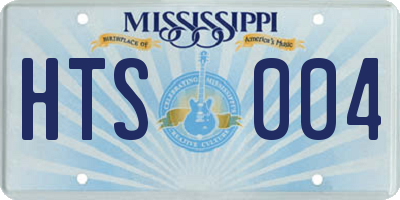 MS license plate HTS004