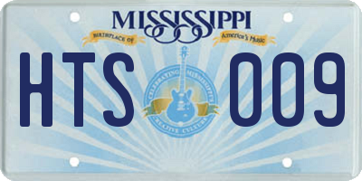 MS license plate HTS009