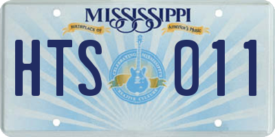 MS license plate HTS011