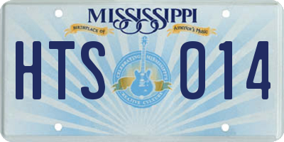 MS license plate HTS014