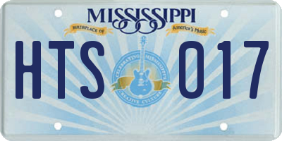 MS license plate HTS017