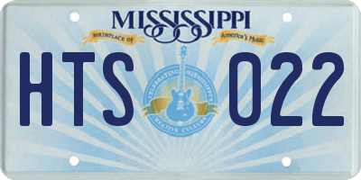 MS license plate HTS022