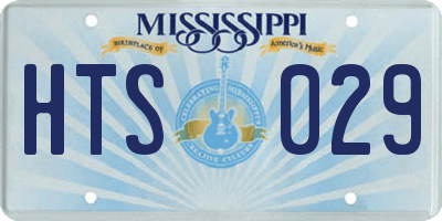MS license plate HTS029
