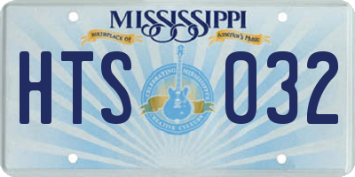 MS license plate HTS032