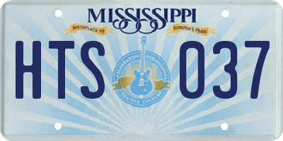 MS license plate HTS037