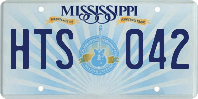 MS license plate HTS042