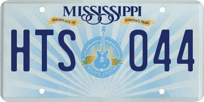 MS license plate HTS044