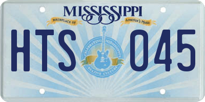 MS license plate HTS045