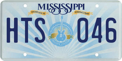 MS license plate HTS046