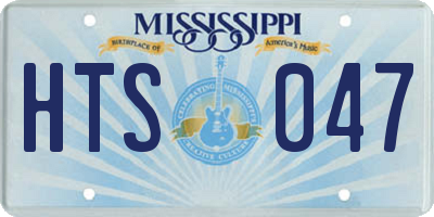 MS license plate HTS047