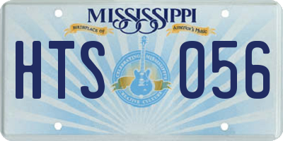 MS license plate HTS056