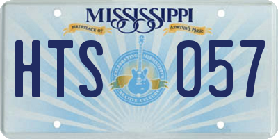 MS license plate HTS057