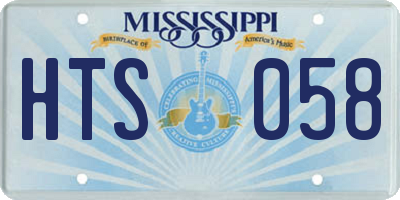 MS license plate HTS058