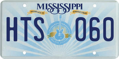 MS license plate HTS060