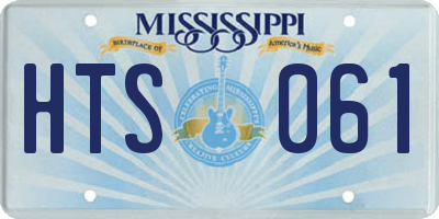 MS license plate HTS061