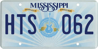MS license plate HTS062