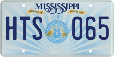 MS license plate HTS065