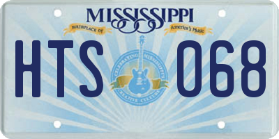MS license plate HTS068