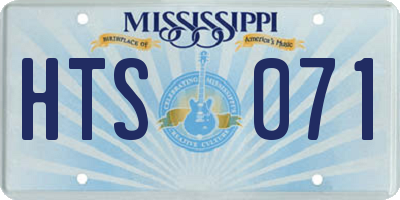 MS license plate HTS071