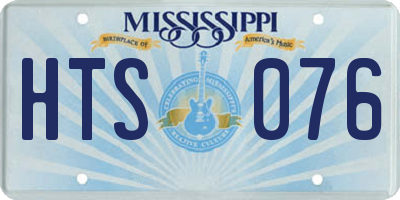 MS license plate HTS076