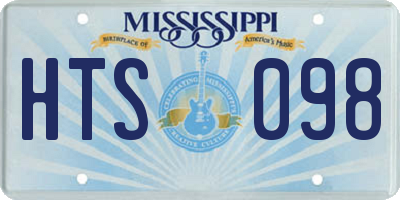 MS license plate HTS098