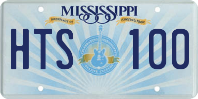 MS license plate HTS100