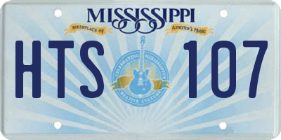 MS license plate HTS107