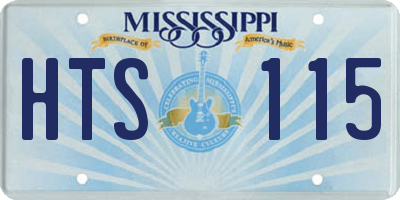 MS license plate HTS115