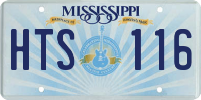 MS license plate HTS116