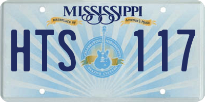 MS license plate HTS117