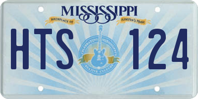 MS license plate HTS124