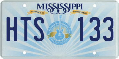 MS license plate HTS133