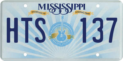 MS license plate HTS137